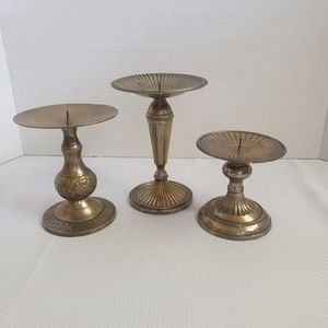 Antique brass candle sticks